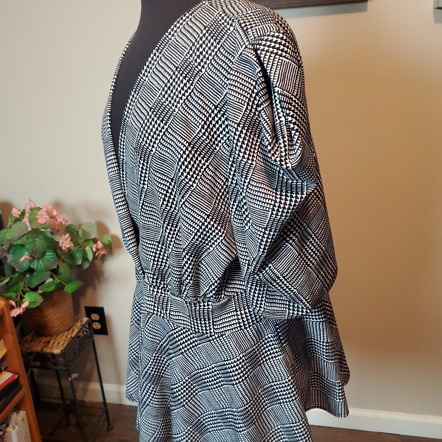 Black and White Peplum top
