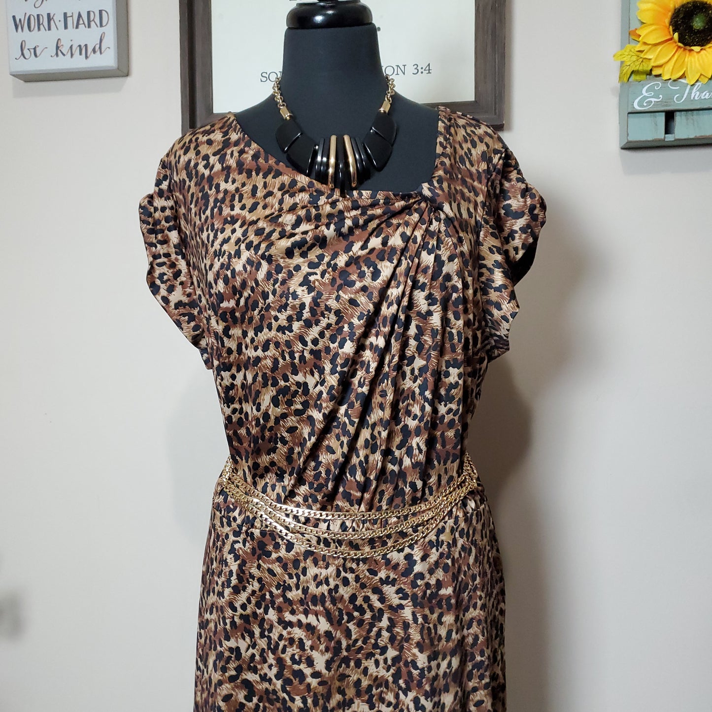 Animal print dress