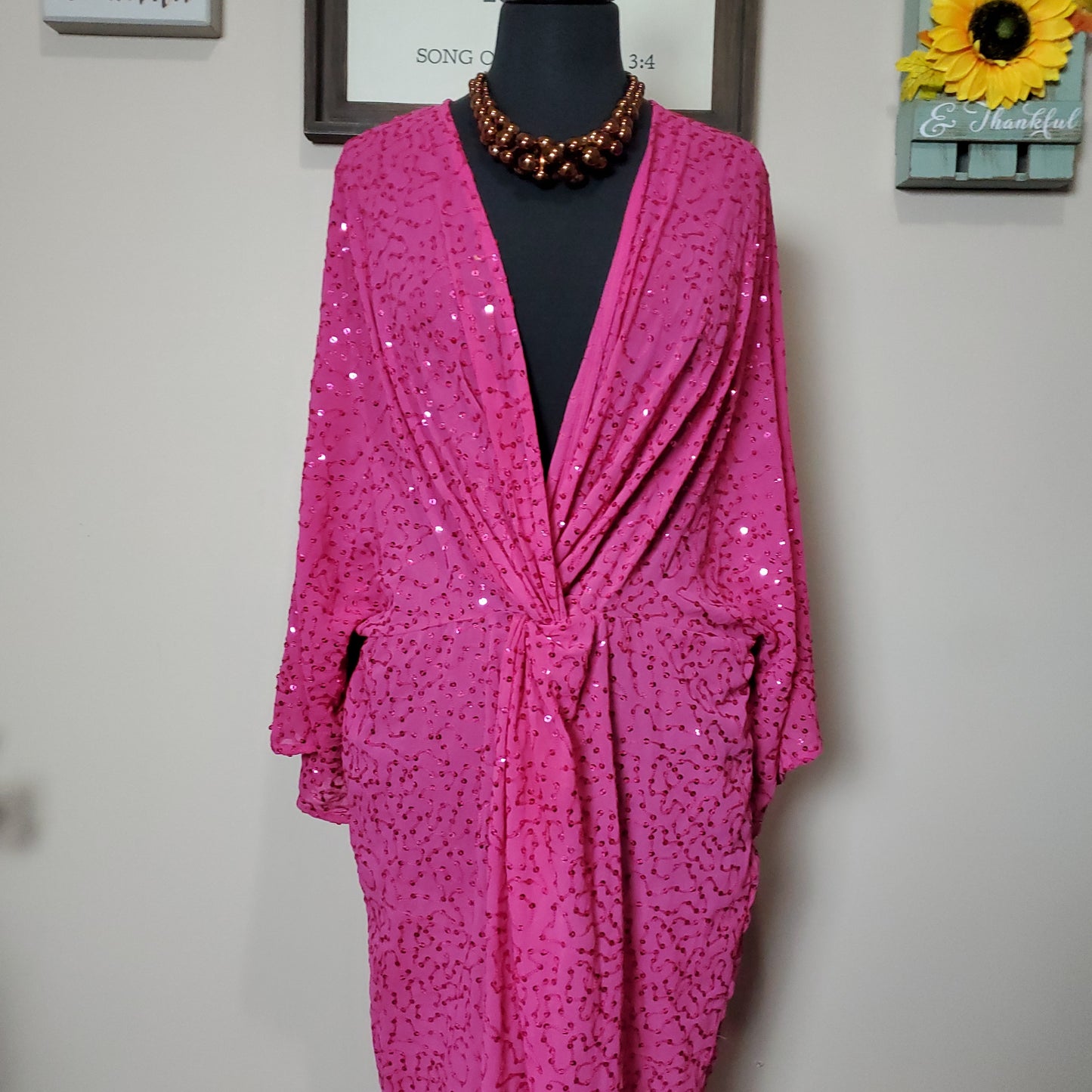 Pink and sequin dress