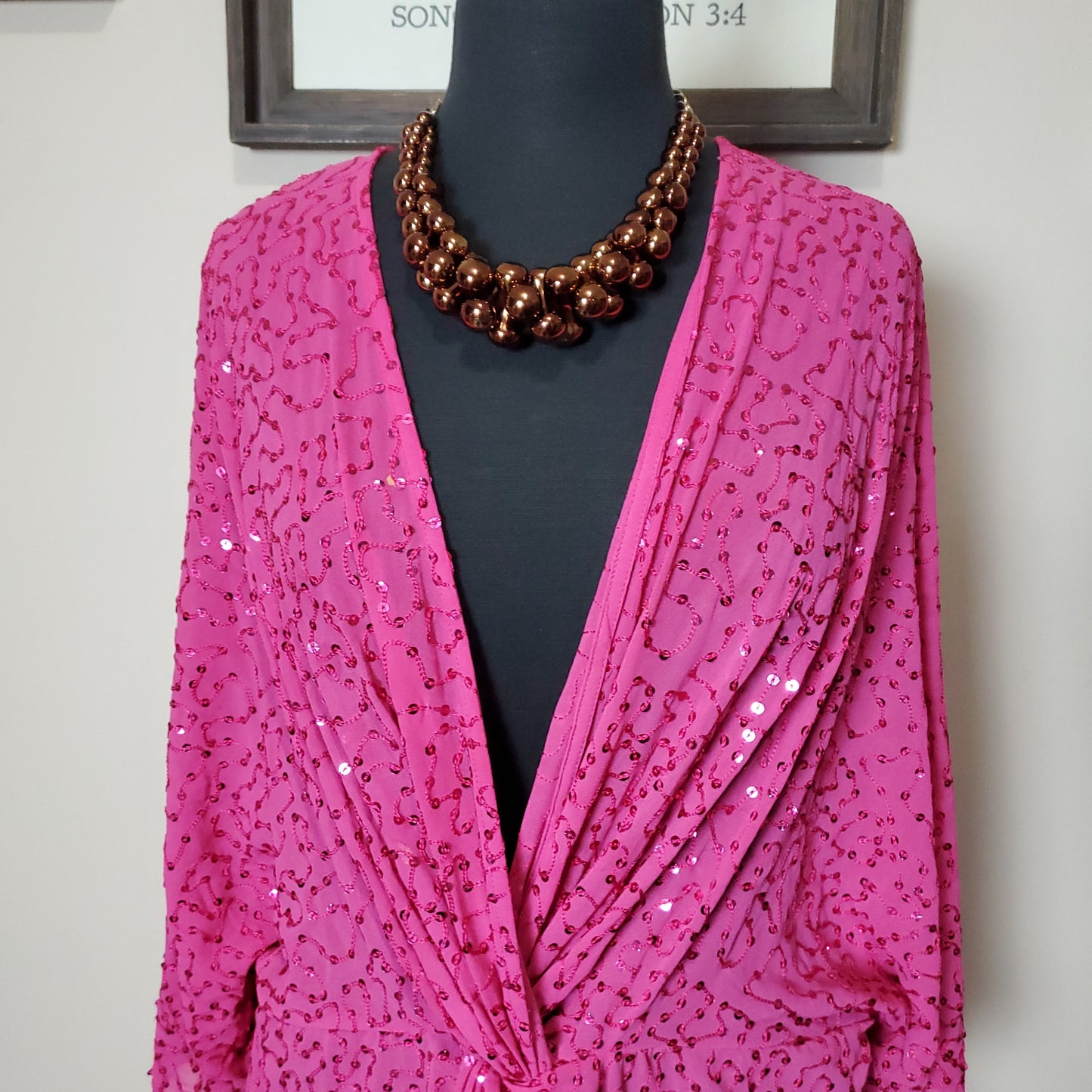 Pink and sequin dress