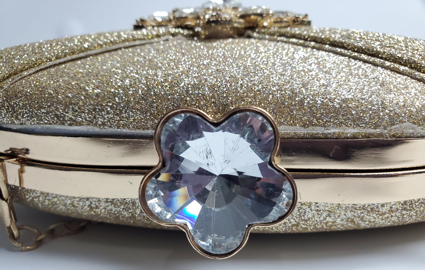Gold rhinestone purse