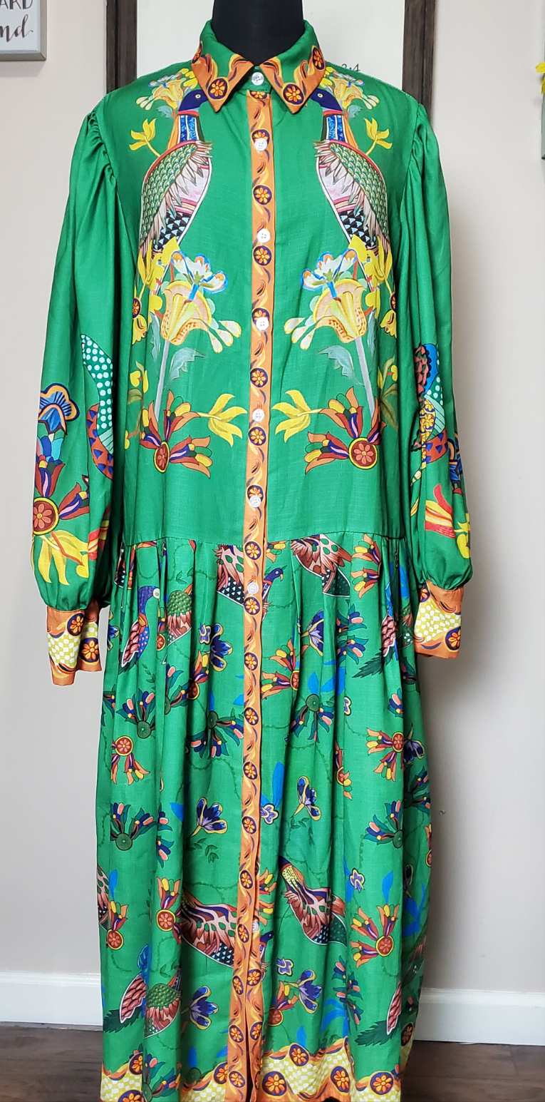 Green and Gold dress