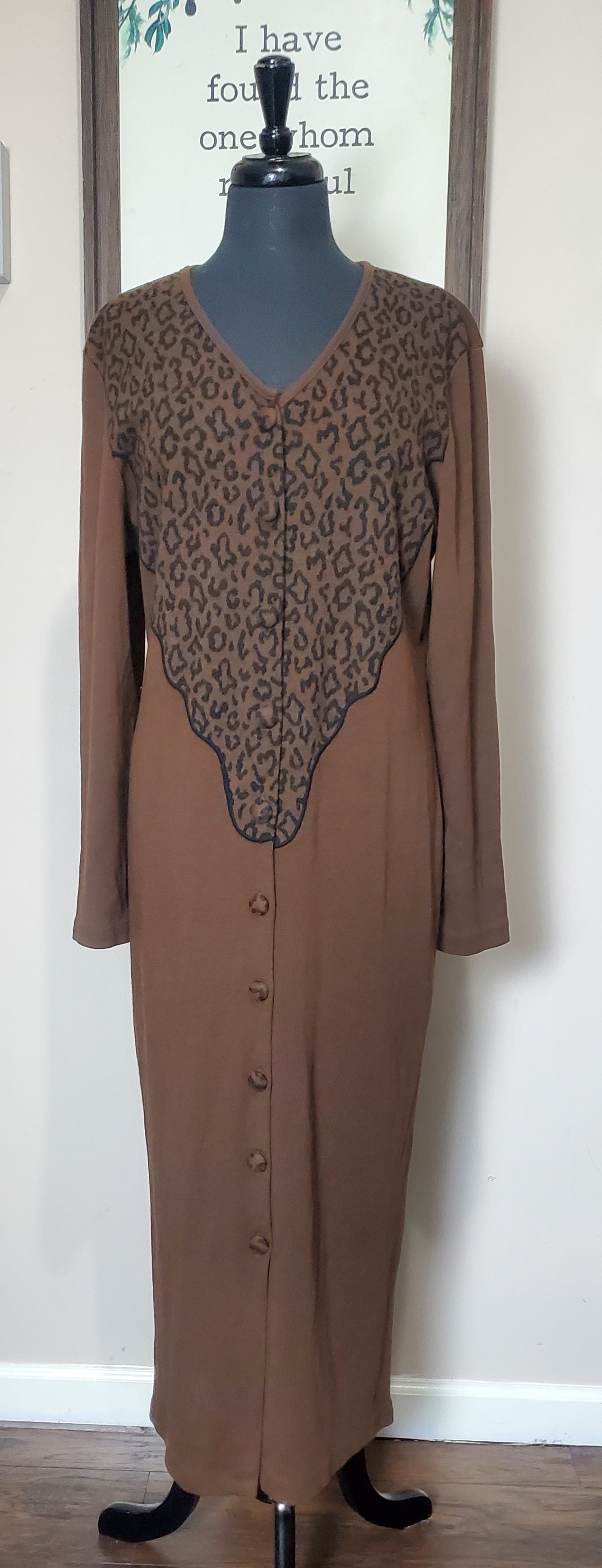 VTG Sunshine/Starshine Animal Print Sweater Dress