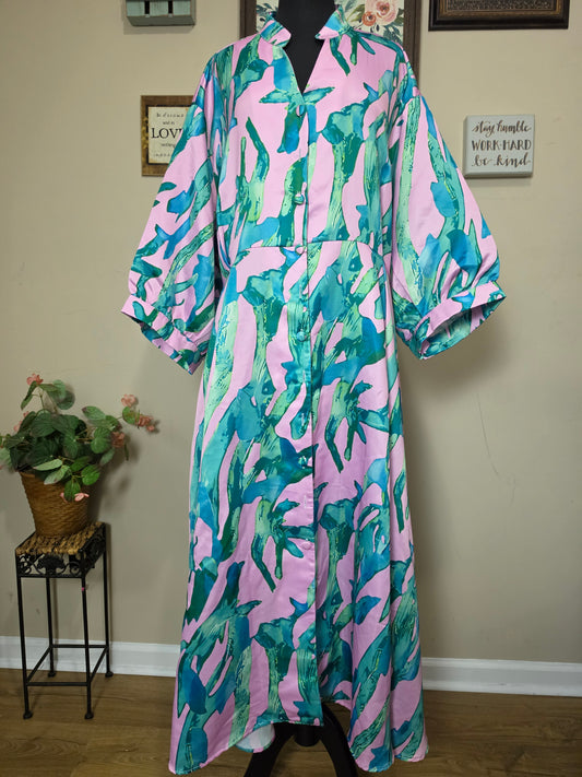 X Plus Wear Button Frnt Dress 5xl
