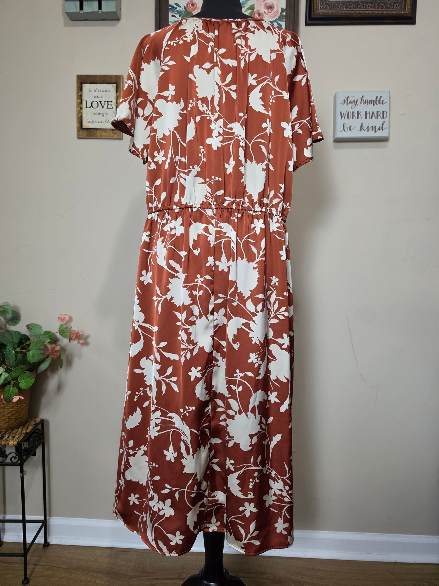 Ava & Viv Brown/Cream Dress 2x