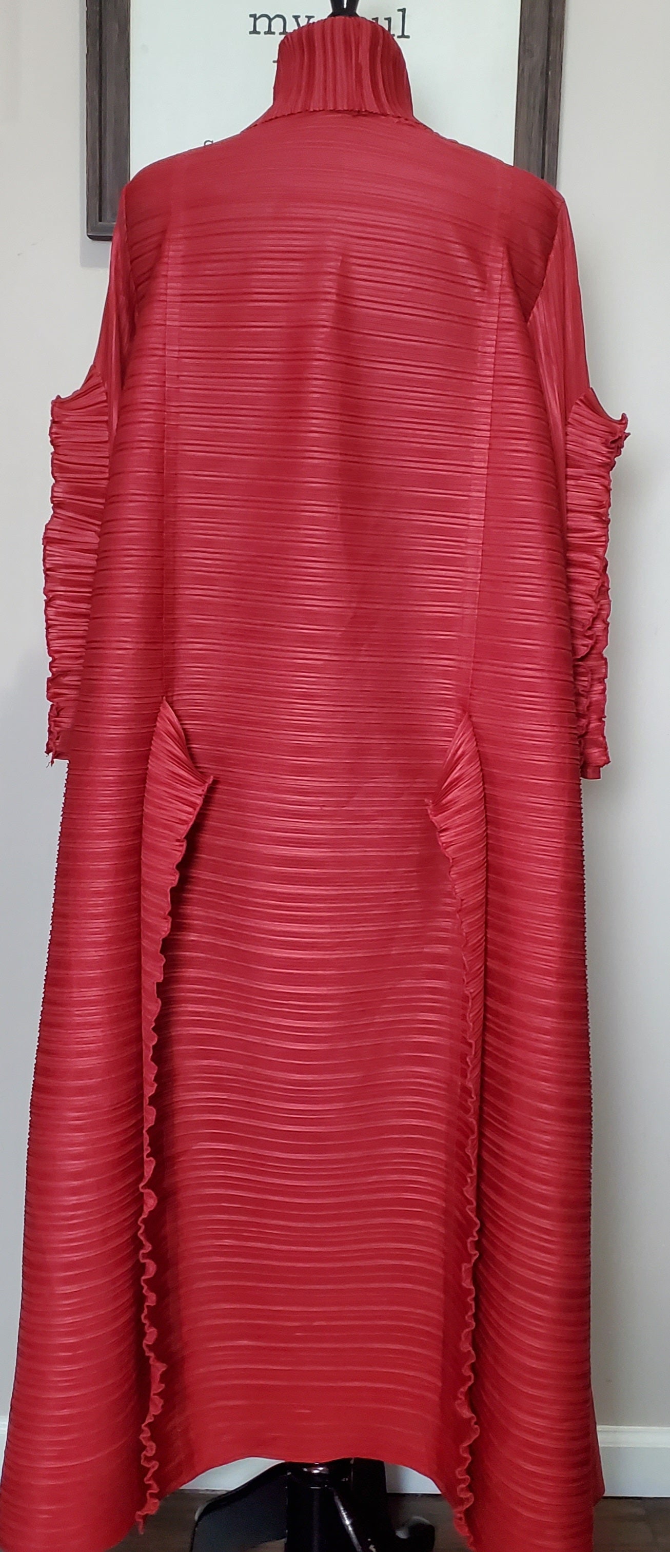 Burgundy Ruffled Dress XL