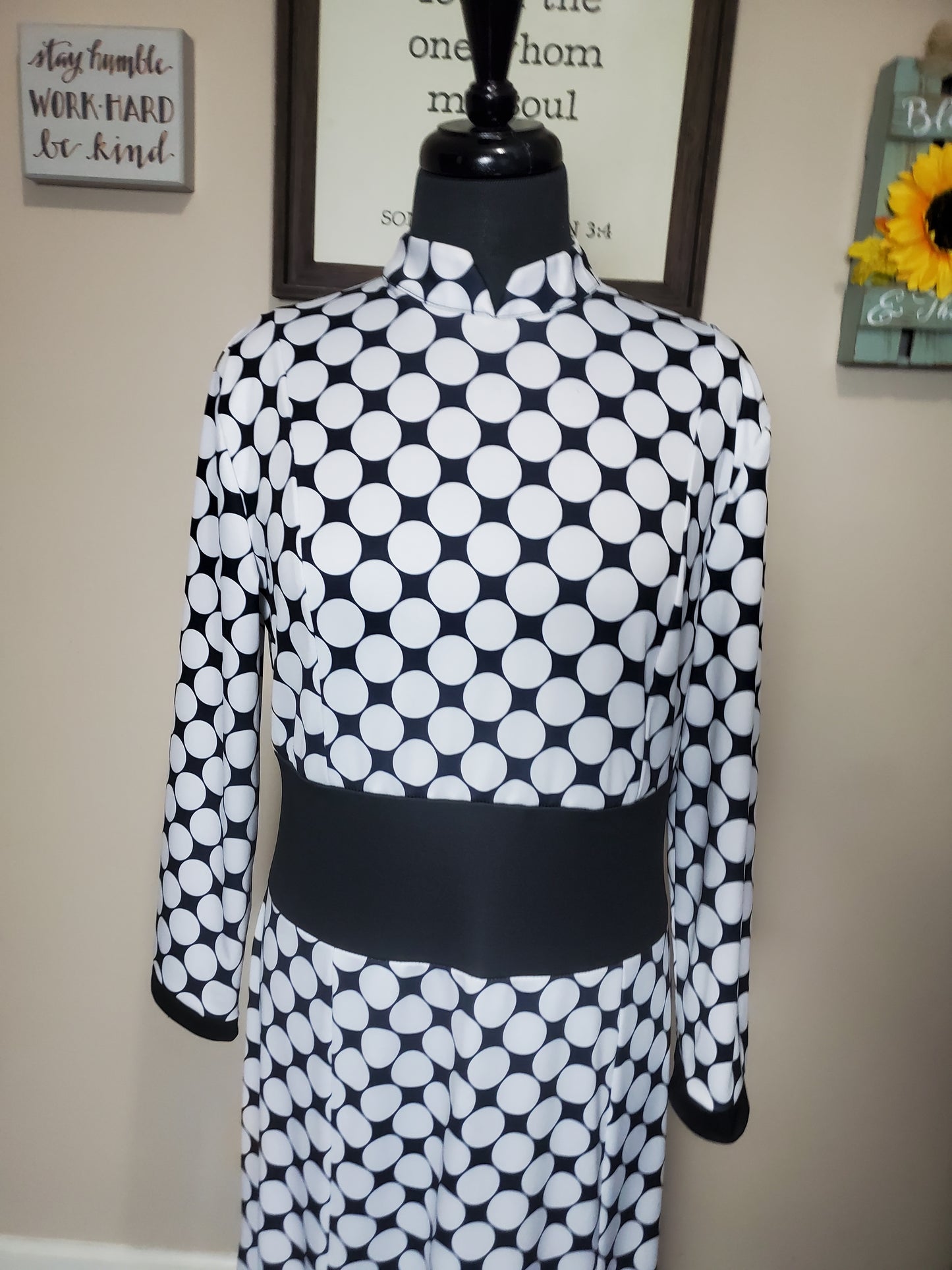 Black and White Polka Dress