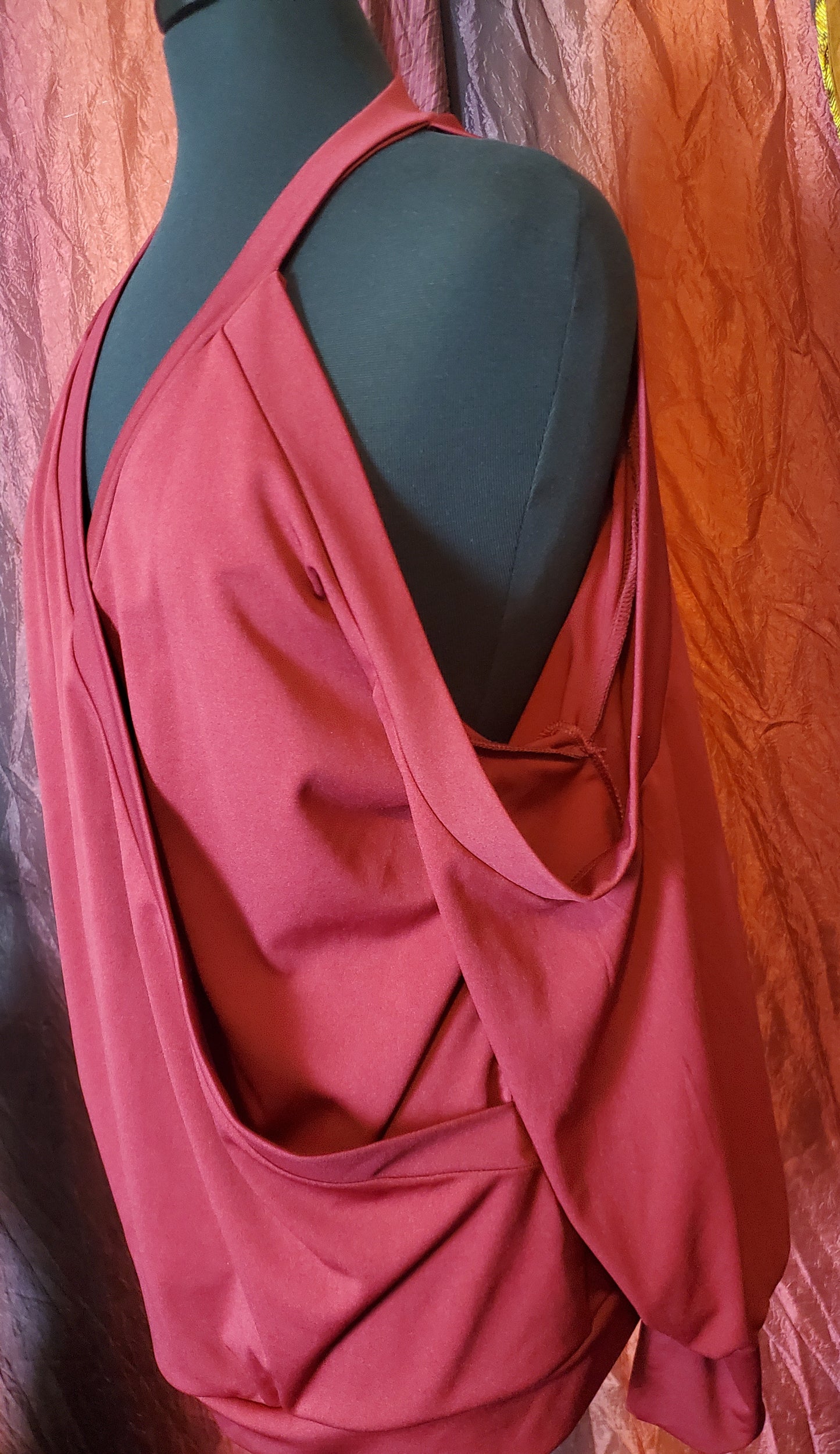 Red cold shoulder shirt