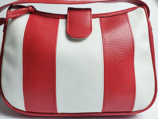 Red and White purse