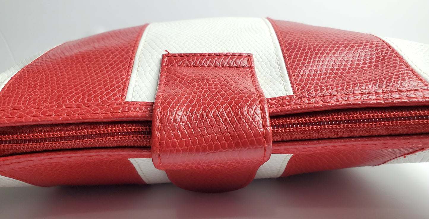 Red and White purse