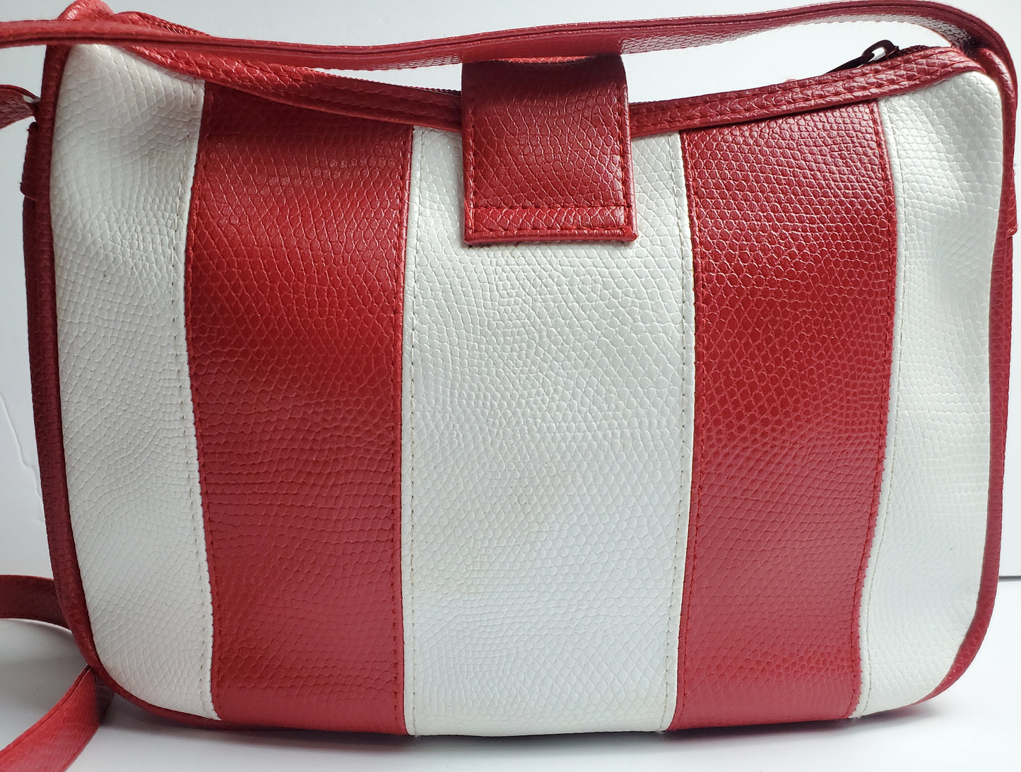 Red and White purse