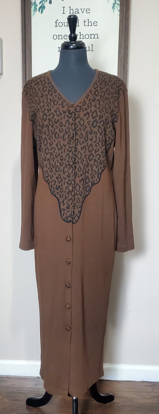 VTG Sunshine/Starshine Animal Print Sweater Dress
