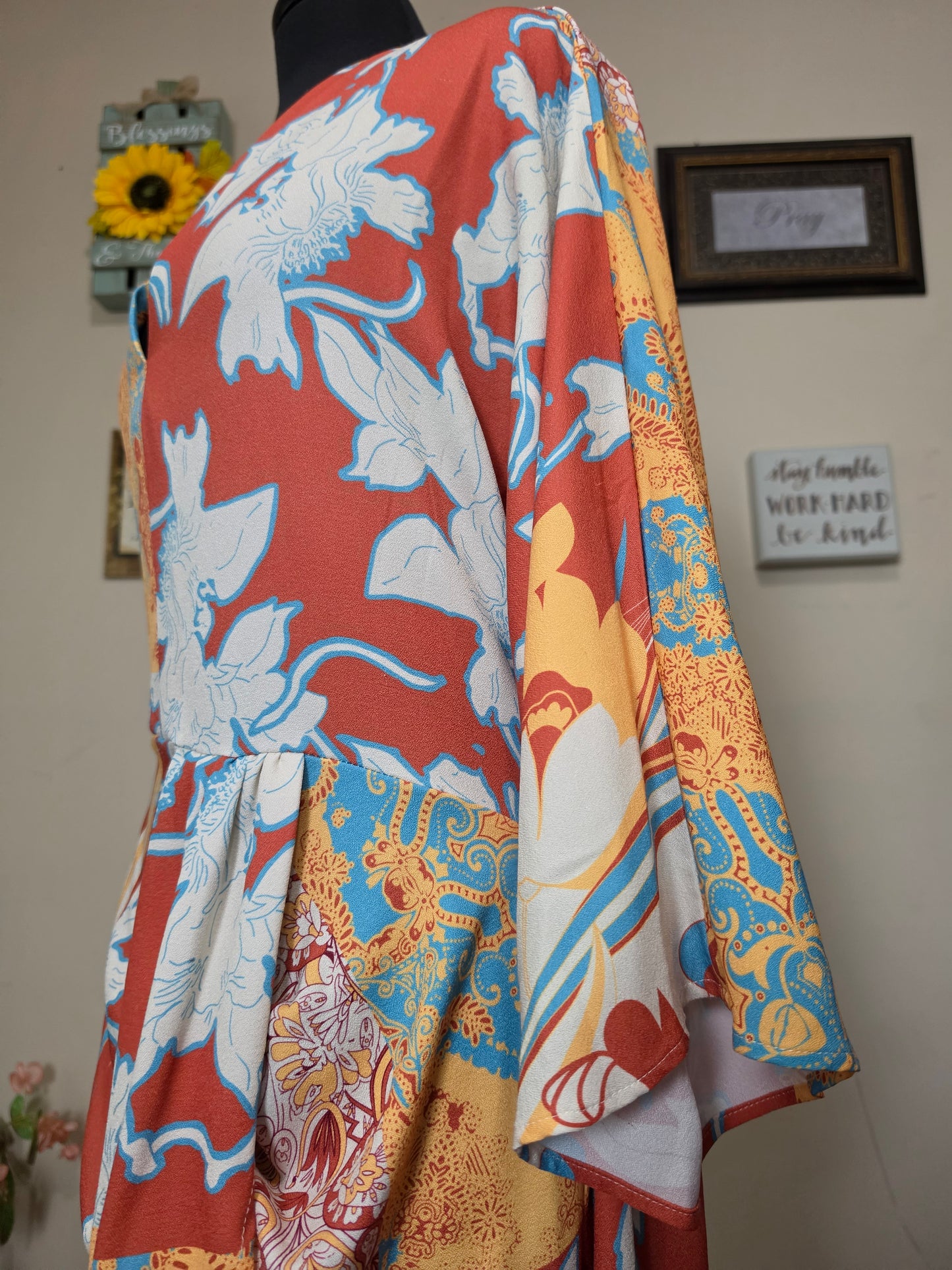 Midnight Velvet Multicolor Dress  XL