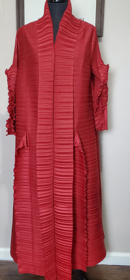 Burgundy Ruffled Dress XL