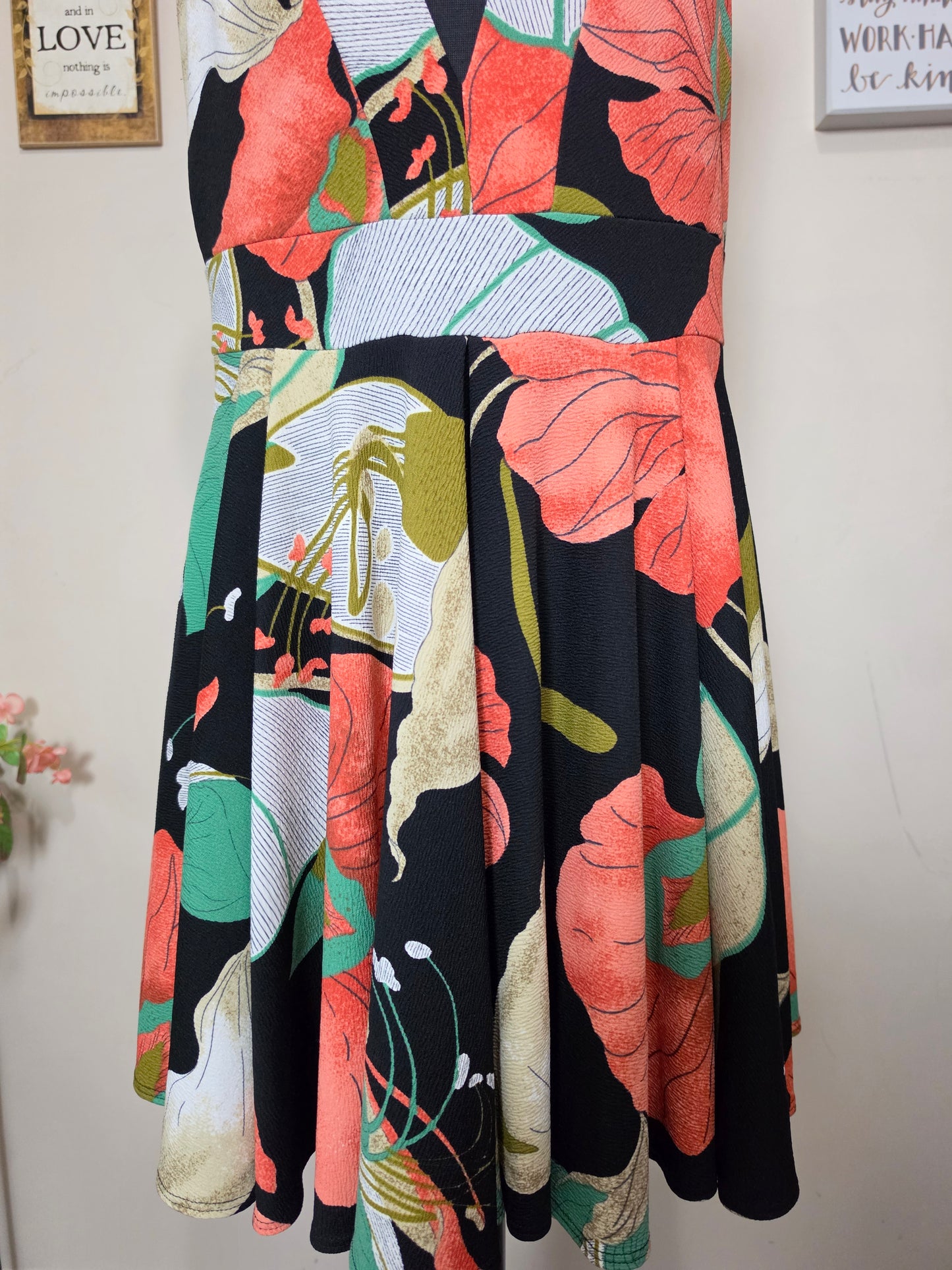 Floral Mini Dress  2xl/16