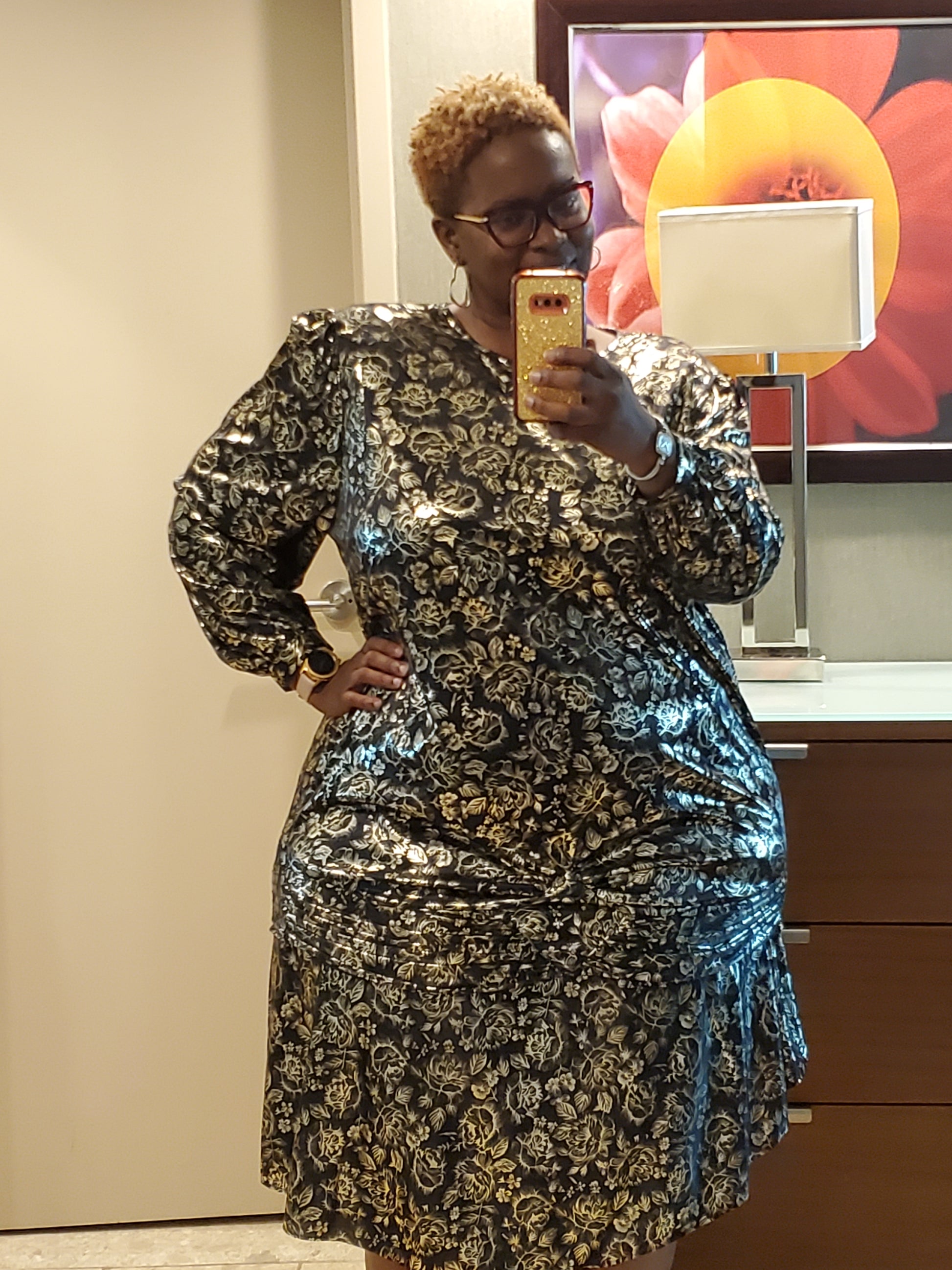 Size 22 W Black and gold dress Thrifted Confidence Size 22 W Black and gold dress Thrifted Confidence