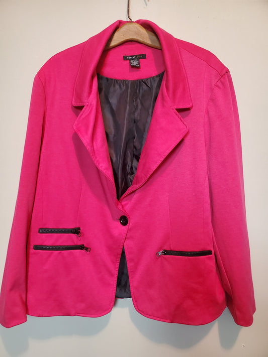 Pink and black blazer